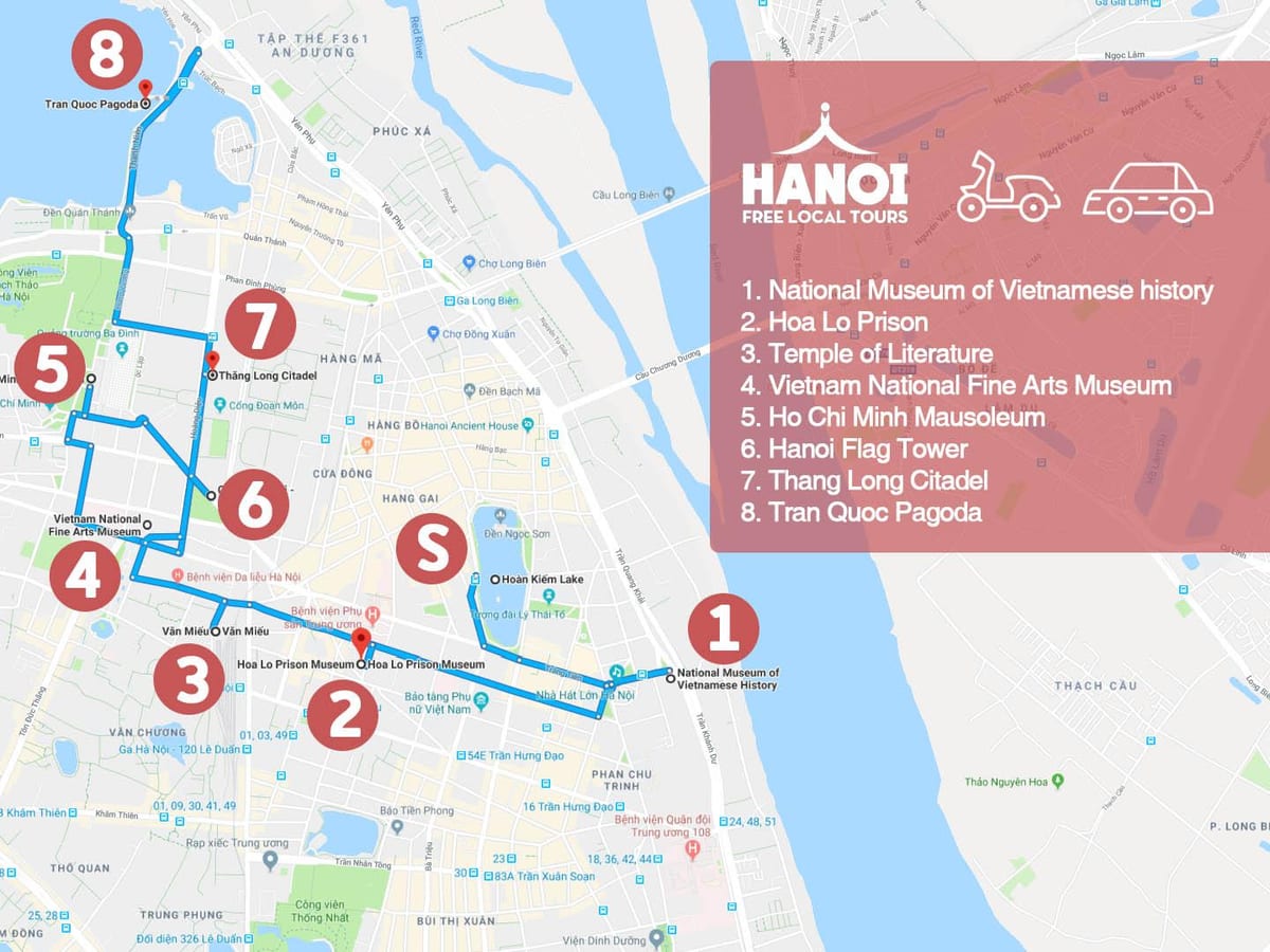 hanoi frëngjisht tremujorin turne në këmbë hartë
