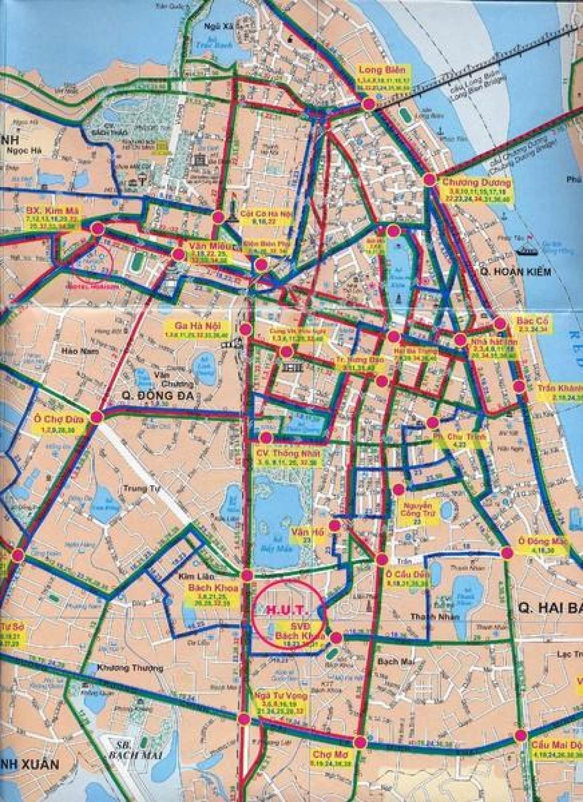 hanoi autobusëve në rrugë hartë