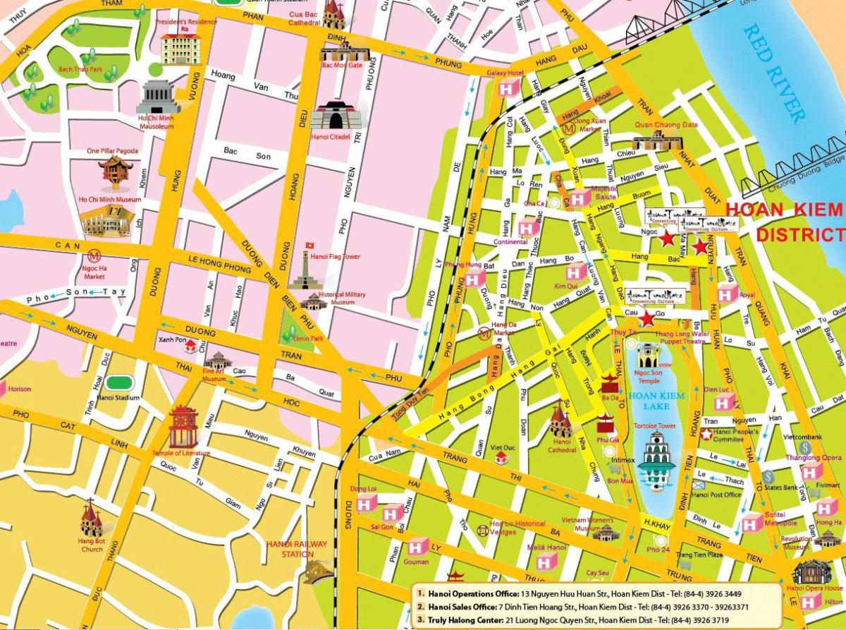 hanoi hartën e turizmit