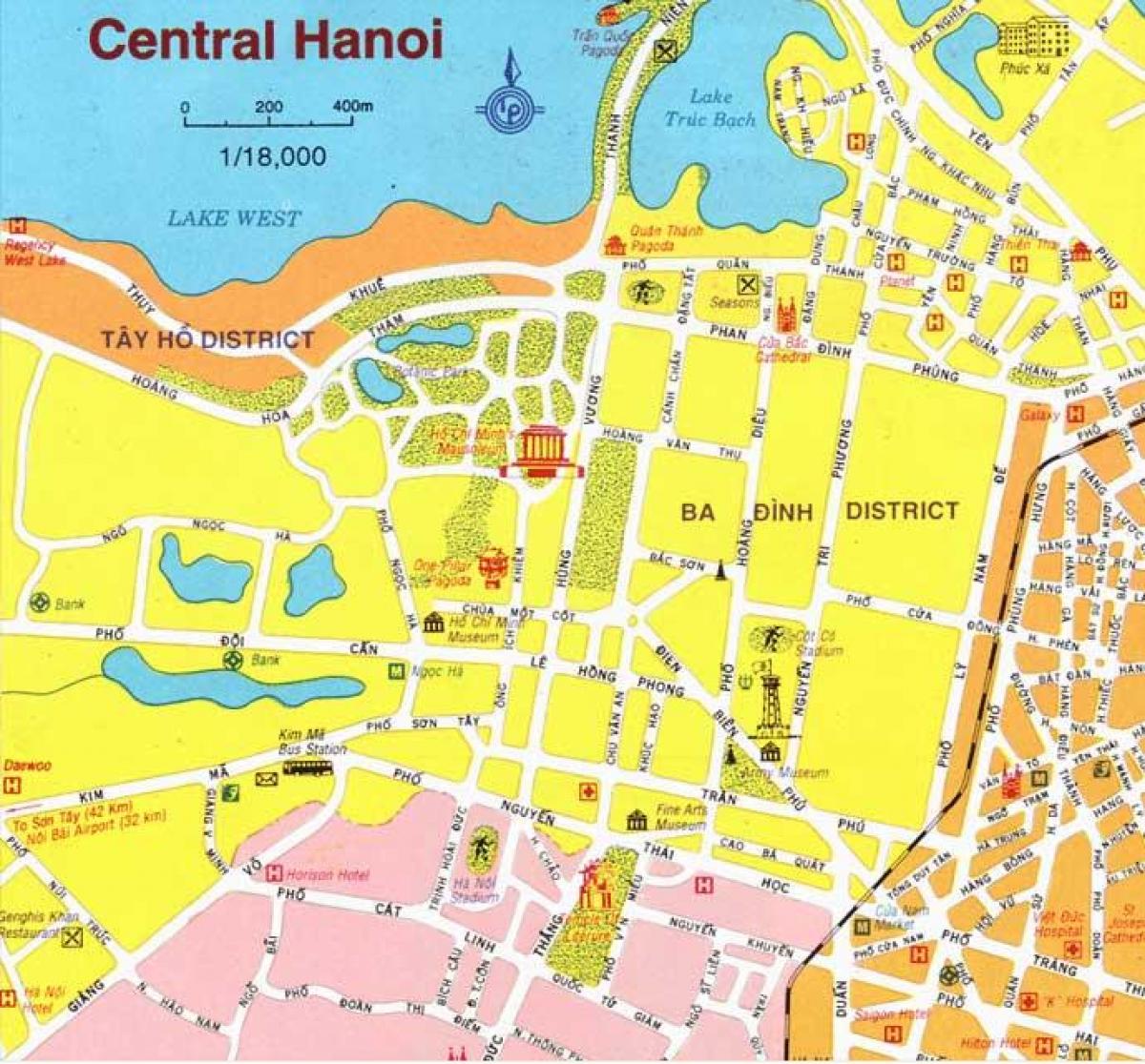 harta e hanoi qendër të qytetit