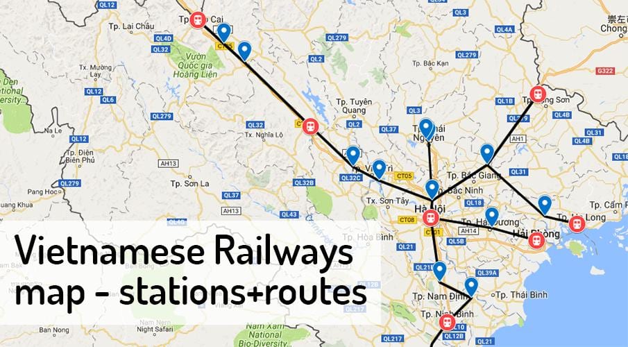 Harta e hanoi stacioni i trenit