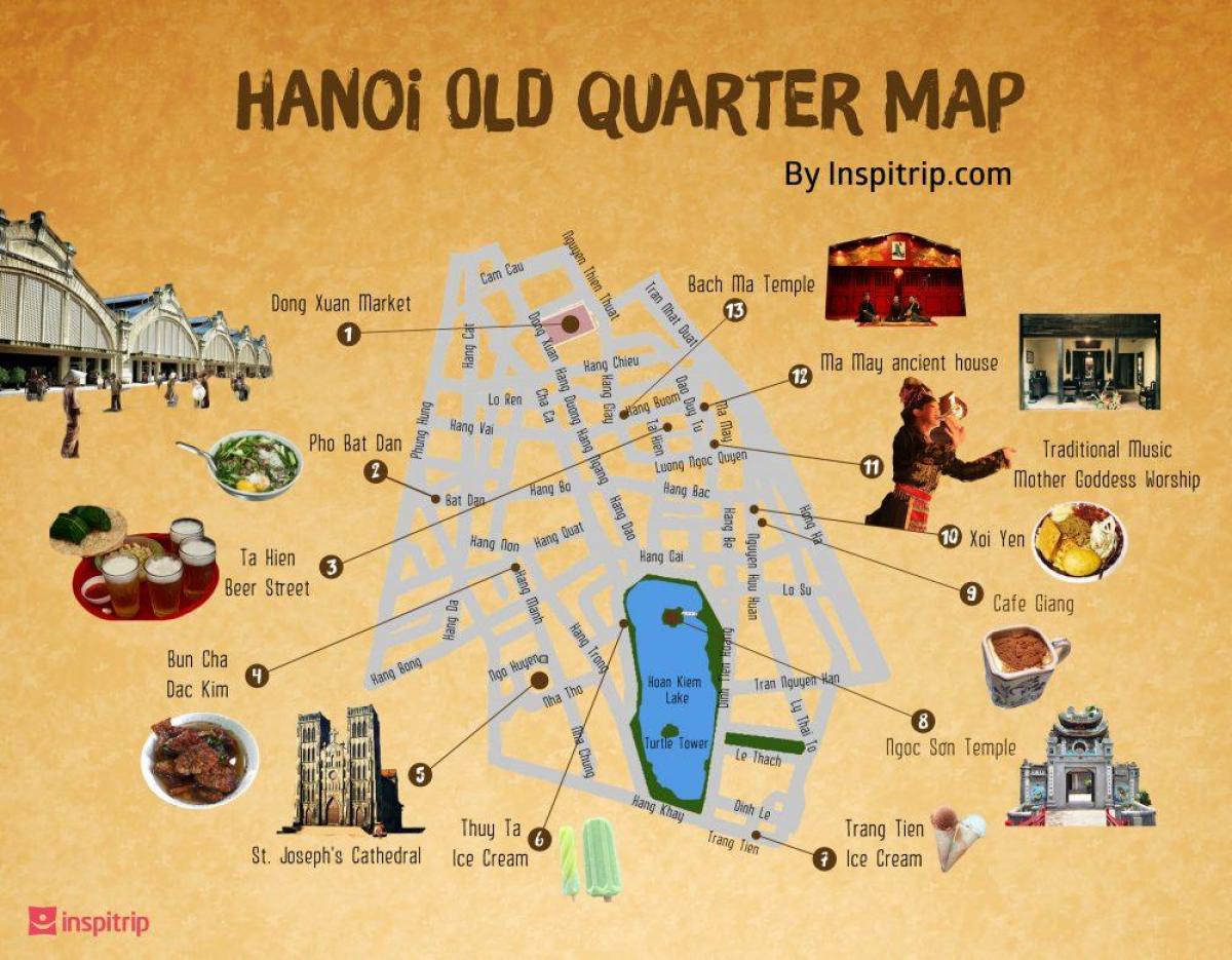 rrugë hartë të hanoi vjetër tremujorin