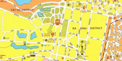 Harta e hanoi qendër të qytetit